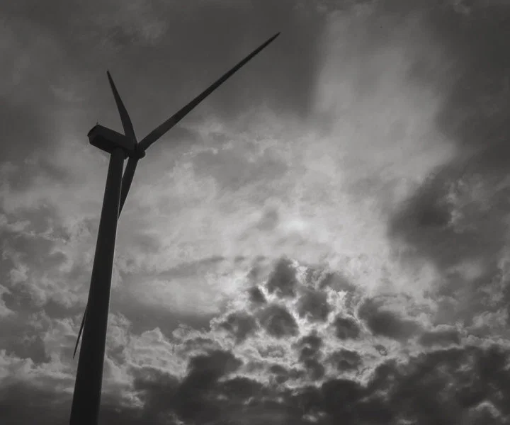 An image of a wind turbine from the Flatland project by Brad Austin.