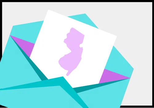 newsroom digest A graphic illustration of an envelope with an outline of the state of New Jersey on it.