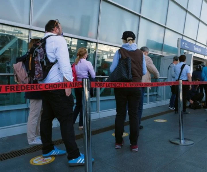 A view of the departures hall at Chopin Airport amid the ongoing coronavirus COVID-19 pandemic in Warsaw, Poland, 29 May 2020. Poland will restart passenger air connections in three stages. Domestic flights will be resumed on 01 June, European ones will come next while intercontinental flights will be the last but only to such destinations where the coronavirus epidemic is under control.  EPA-EFE/Mateusz Marek POLAND OUT