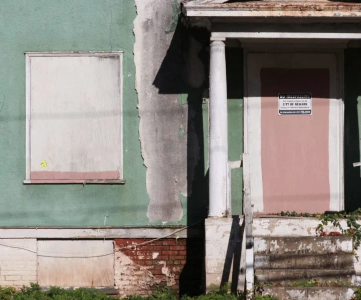 A vacant home sits in the suburbs of Newark, New Jersey, becoming property of the city itself.